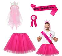 Ensemble de tenues JGA - Costume d'enterrement de vie de garçon - Couronne, badge, écharpe et tutu pour fête