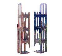 Ensemble de terrain de ruine de tours gothiques de science-fiction pour WH40K, D&D Pathfinder, paysage de table modulaire peint pour figurines Kill Team de 28 mm, jeux de guerre RPG, kit de création