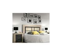 PEGANE Ensemble de tête de lit + 2 chevets Coloris chêne Cambrian, Graphite