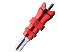 Ensemble de têtes de conversion pour machine à riveter électrique avec poignée amovible et 4 têtes de rivetage en alliage d'acier pour perceuses sans fil, rouge, 172 x 45 mm