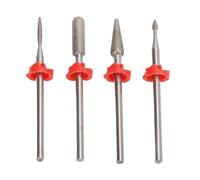 Ensemble de Têtes de Meulage D'Ongles Sonew 4 Pièces, Forets à Cuticules Professionnels en Acier au Tungstène pour Têtes de Meulage D'Ongles de Machine de Lime à Ongles pour Salon