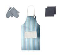 Ensemble de Textiles de Cuisine avec Tablier et Gants Bleu Cucumis