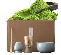 Ensemble de thé, bol avec bec - Kit en poudre 4 pièces Maker - Ensemble de bols, pour débutants, maison, amusez-vous ou partagez avec des amis