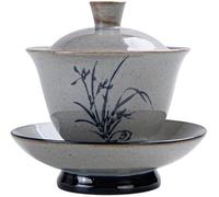 Ensemble de thé Gaiwan, Bol de cérémonie vintage en céramique Gaiwan bleu et blanc de 170 ml, service à thé Kung Fu