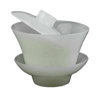 Ensemble de thé Gaiwan, Service à thé en jade blanc chinois Gaiwan 188 ml