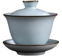 Ensemble de thé Gaiwan, Tasse à thé Gaiwan en céramique 190 ml Service à thé en porcelaine blanche chinoise