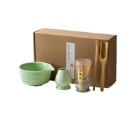 Ensemble De Thé Matcha 4/5/6 Pièces, Fouet En Bambou, Cuillère À Café, Bol En Céramique, Ensembles De Thé Traditionnels, Outils De Préparation Du Thé For La Maison, Accessoires(5PCS Light green)