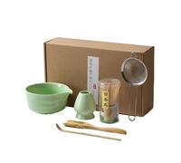 Ensemble De Thé Matcha 4/5/6 Pièces, Fouet En Bambou, Cuillère À Café, Bol En Céramique, Ensembles De Thé Traditionnels, Outils De Préparation Du Thé For La Maison, Accessoires(6PCS Light Green)