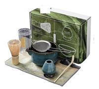 Ensemble de thé Matcha 7/4 pièces, fait à la main, facile nettoyer, bol, fouet, cuillère café, accessoires for préparation du, cérémonie Matcha Kit(7pcs blue)