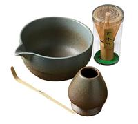 Ensemble de thé matcha - Support à whisky bol spout scoop, kit complet | Chaque détail méticuleusement fabriqué avec précision, profitez de la beauté de la tradition qui se trouve dans l'ancien matcha