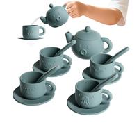 Ensemble de thé pour , cuisine en silicone lavable au lave-vaisselle, déguisement de princesse pour , maison, anniversaire, école, maternelle, activité, voyage, pique-nique, fête