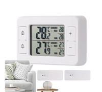Ensemble de thermomètre de réfrigérateur avec double émetteur, plage de -40 °C à 60 °C, suivi précis ABS de sécurité alimentaire Garage poitrine profonde cave à vin RV voyage pique-nique refroidisseur