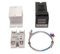 Ensemble de Thermostat numérique PID, ensemble de contrôleur de température de relais de dissipateur de chaleur à Thermocouple avec support pour poulailler de ferme (40A)
