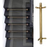 Ensemble de tiges antidérapantes pour tapis d'escalier - Tiges décoratives en laiton pour une installation sûre des chemins d'escalier