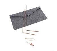 Ensemble de tiges de radiesthésie en laiton avec pendule pour détection d'eau et chasse à l'or - Tiges de plongée réglables de 33 cm - Kit professionnel (B)