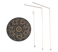 Ensemble de tiges de radiesthésie télescopiques en cuivre pur à 99,9 % avec pendule et tapis de scrying en bois pour la recherche d'eau et l'exploration minérale
