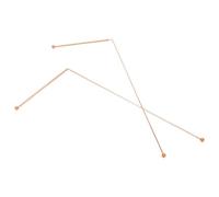 Ensemble de tiges de radiesthésie télescopiques en cuivre pur à 99,9 % pour la recherche d'eau, la détection des minéraux et la thérapie énergétique - 2 sondes pendule réglables + pendentif (A)