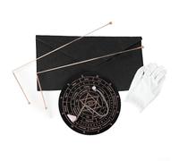 Ensemble de tiges télescopiques en cuivre avec pendule pour divination, emplacement de source d'eau et outil de chasse au trésor (C)