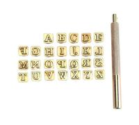 Ensemble De Timbres Alphabet En Acier, 26 Pièces, Pour L'artisanat Du Cuir, Timbres Métalliques, 26 Lettres Anglaises