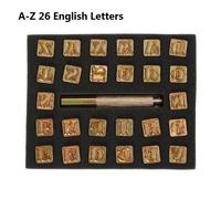 Ensemble De Timbres En Métal Avec Lettres De L'alphabet, 26 Pièces, Outils De Poinçonnage D'impression, 26 Lettres Anglaises, Pour L'artisanat Du Cuir