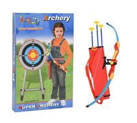 vidaXL Ensemble de Tir à l'Arc et de Flèches avec Cible pour Enfants Jouets de Sport Flèche avec Pointe à Ventouse Garçons 80359