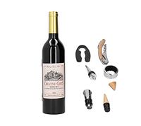 Ensemble de tire-bouchon à vin de qualité supérieure, 6 pièces, avec ouvre-bouchon, verseur, bouchon, anneau anti-goutte et -capsule en acier inoxydable, pour usage domestique,