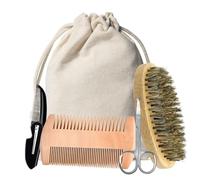 Ensemble De Toilettage Pour Barbe Hommes Avec Brosse À Ciseaux Peigne Pliable Accessoires Rasage Soins Du Visage Et Des Cheveux Voyage Usage Domestique Façonnage La Barbe Pliable