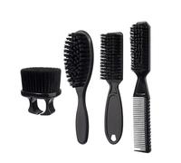Ensemble de toilettage pour hommes 4 pièces, peigne à cheveux pour créer des looks avec des brosses durables et faciles à entretenir, outil pratique pour cheveux