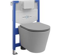 Ensemble de toilettes encastrées Mexen Felix XS-F gris clair mat