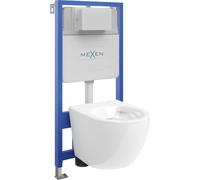 Ensemble de toilettes Mexen Felix Slim avec bol Lena, blanc