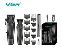 Ensemble de tondeuse à cheveux électrique sans fil professionnelle VGR avec affichage numérique, tondeuse réglable, rechargeable, pour hommes V-197&995 197 boîtes,995 a une boîte,995+197 a une boîteAB