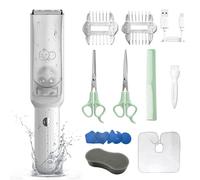 Ensemble de tondeuse à cheveux pour bébé, tondeuse à cheveux ultra silencieuse avec aspirateur pour nourrissons, tout-petits et enfants, étanche et rechargeable, avec ciseaux de coupe de cheveux et