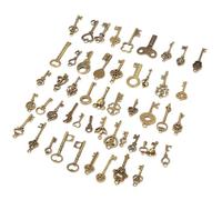 Ensemble de Touches de Bronze foncé, 50 PCS Charmes de Style Antique Vintage pour la Fabrication de Bijoux de Bricolage Pendentif, avec des Motifs Uniques pour les Bracelets, les Colliers et Plus,