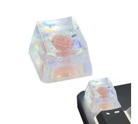Ensemble de touches de clavier en résine - Touches florales, Touche R4 transparente, Profil SA durable | Boutons de clavier mécaniques conçus pour le jeu Bricolage Personnalisation Remplacement de
