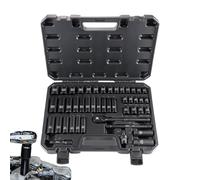 Ensemble de touches de division - Terminer le jeu de touches et le plug-in, jeu d'outils à 45 parties | Drive 1/4 de pouce et 3/8 pouces, tendeur rapide, support magnétique, valise robuste, outils de