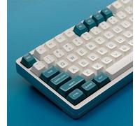 Ensemble De Touches PBT Bicolores Vintage, Plus De 140 Touches/Profil SA/Doubleshot Keycaps pour Clavier Mécanique Personnalisé(Green and White)