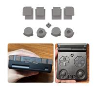 Ensemble de touches plates pour console de jeu Anbernic RG34XXSP portable, hauteur de touche basse optimisée, boutons de rechange plats, accessoires Mod pour appareil de jeu rétro RG34XXSP (gris)