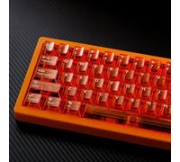 Ensemble De Touches Transparentes pour PC, Profil Cherry/Rétroéclairées/RGB Keycaps pour Clavier Mécanique Personnalisé(Orange)