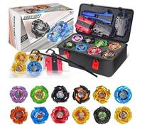 Ensemble de toupies de combat - SWAPY - 12 toupies - 2 lanceurs - Cordon starter avec poignée - Boîte de rangement