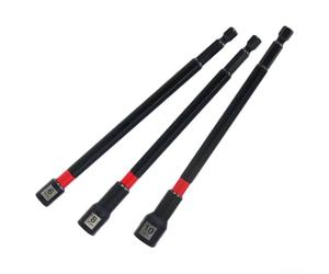 Ensemble de tourne-écrous longs de 15,2 cm en alliage d'acier avec adaptateur de douille hexagonale magnétique pour perceuse à percussion avec tailles de 6 mm, 8 mm, 10 mm et sac de rangement Oxford