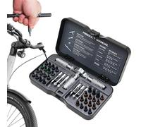 Ensemble de tournevis à cliquet, kit de conducteur de ménage, 71.26x38.58 pouces ergonomiques magnétiques ergonomiques, finition chromée authentique, multi-taille polyvalente pour les réparations élec