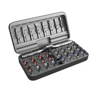 Ensemble de tournevis à cliquet magnétique 24/42 en 1 - Comprend des clés Allen pour sonnette/tournevis d'appareil photo, réparation domestique, électronique et bricolage | Alliage d'acier S2 avec