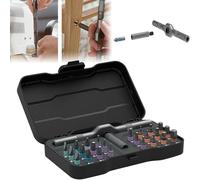 Ensemble de tournevis à cliquet magnétique 24 en 1 avec embouts en acier S2 - Kit d'outils de bricolage compact avec poignée en T pour la réparation de la maison, l'électronique, les meubles et