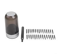 Ensemble de tournevis de précision 31 en 1 avec boîte de luxe et poignée ergonomique en forme de tour de rose pour réparation de smartphone, ordinateur portable, console de jeu (gris foncé)