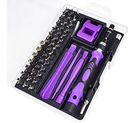 Ensemble de tournevis de précision, 52 en 1, petit tournevis, kit d'outils de réparation professionnel en plastique, violet, 1 jeu