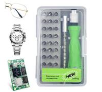 Ensemble de tournevis de précision, kit d'outils électroniques 32 en 1 réglable, ensemble de tournevis de bijoutier, pour PC, téléphone portable, montre, lunettes, voiture, camion, véhicule, batterie