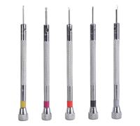 Ensemble de tournevis de réparation de montres de tailles multiples de 0,8 à 1,6 mm pour projets de bricolage à domicile et entretien professionnel d'horloge avec poignée en aluminium