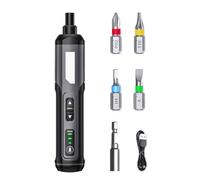 Ensemble de tournevis électrique portable 4 V avec couple réglable et charge de type C pour l'entretien ménager