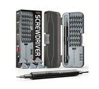 Ensemble de tournevis électrique sans fil 46-en-1 avec 38 forets de précision magnétiques, batterie au lithium rechargeable avec alimentation USB, kit d'outils de réparation polyvalent pour smartphone