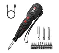 Ensemble de tournevis électriques ergonomiques sans fil 4,2 V alimentés par piles au lithium - Comprend divers embouts pour projets de bricolage à domicile - Tournevis ergonomique rechargeable avec